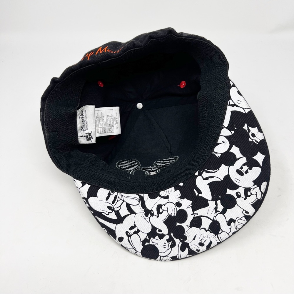 Official Disney Parks Angry Mickey Youth Fitted Ball Cap Black Red White - Picture 3 of 6